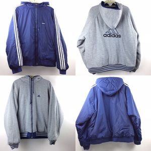 Retro Adidas Reversible Hooded Jacket